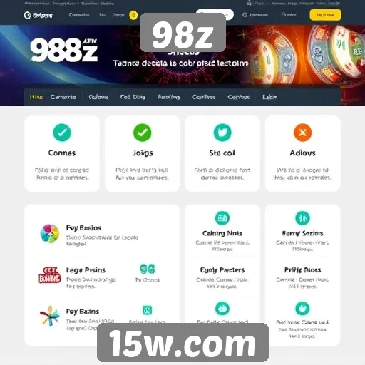 Análise das principais funcionalidades do site 98z